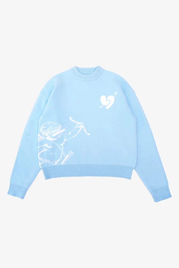 Amor Knit Sweater - Baby Blue